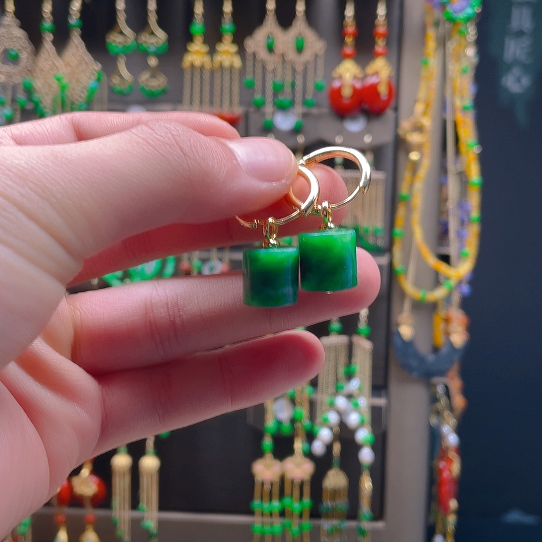 玛瑙/玉髓耳饰合金饰品