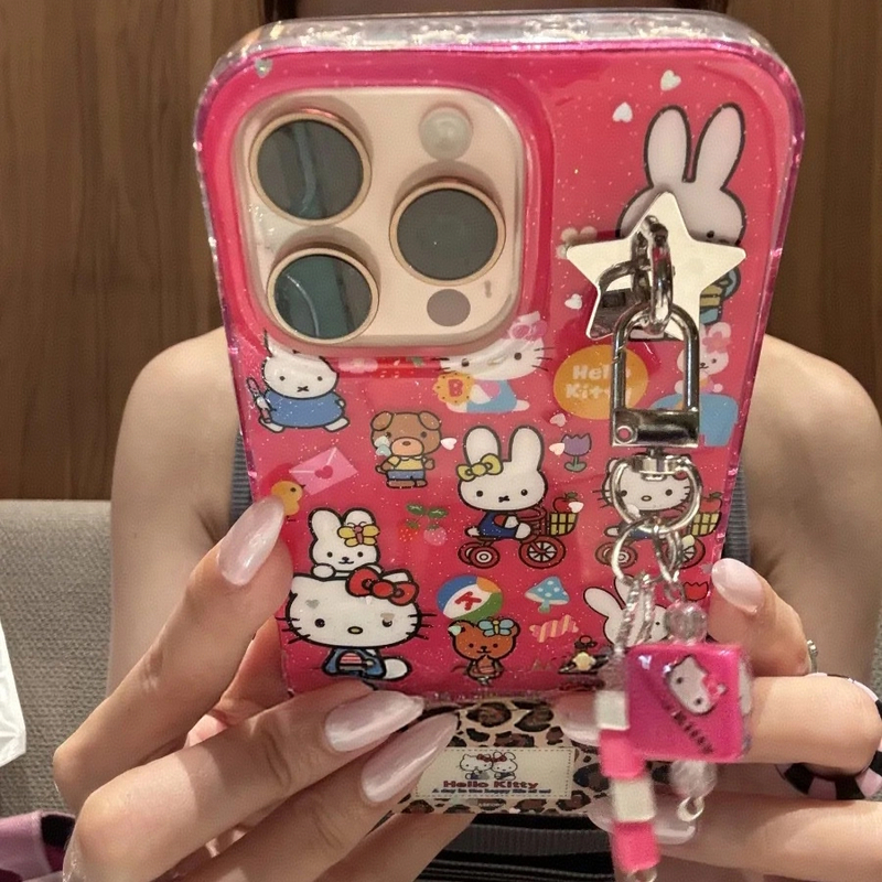 拼接豹纹游乐园猫咪适用于iPhone16promax手机壳15少女心14可爱13