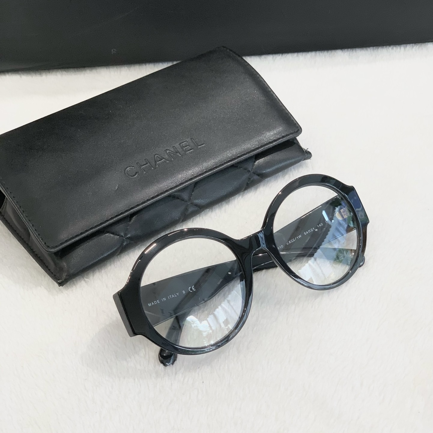 95新 Chanel/香奈儿 黑框素颜平光镜/二奢