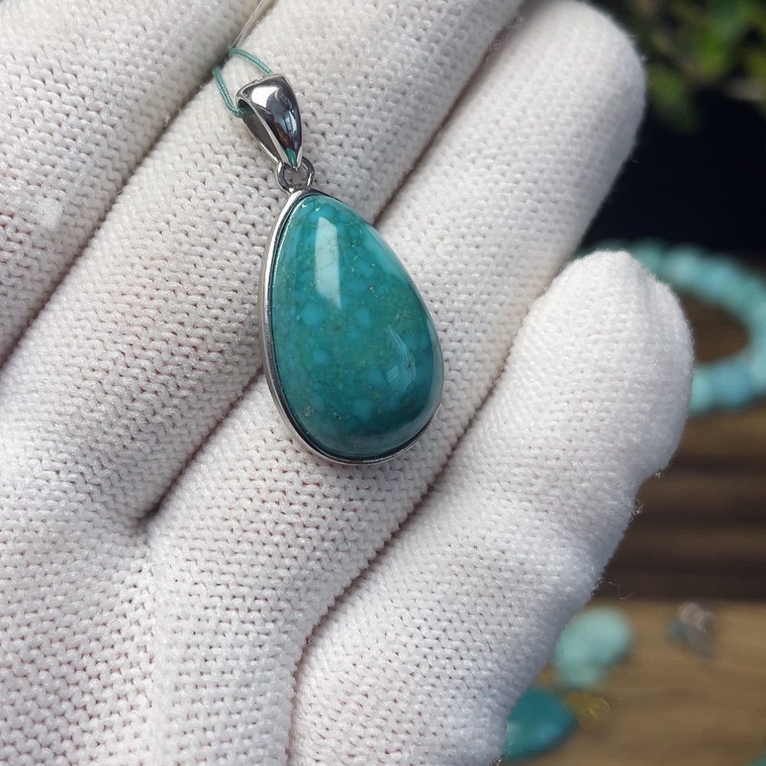 绿松石银S925镶嵌珠宝奇石