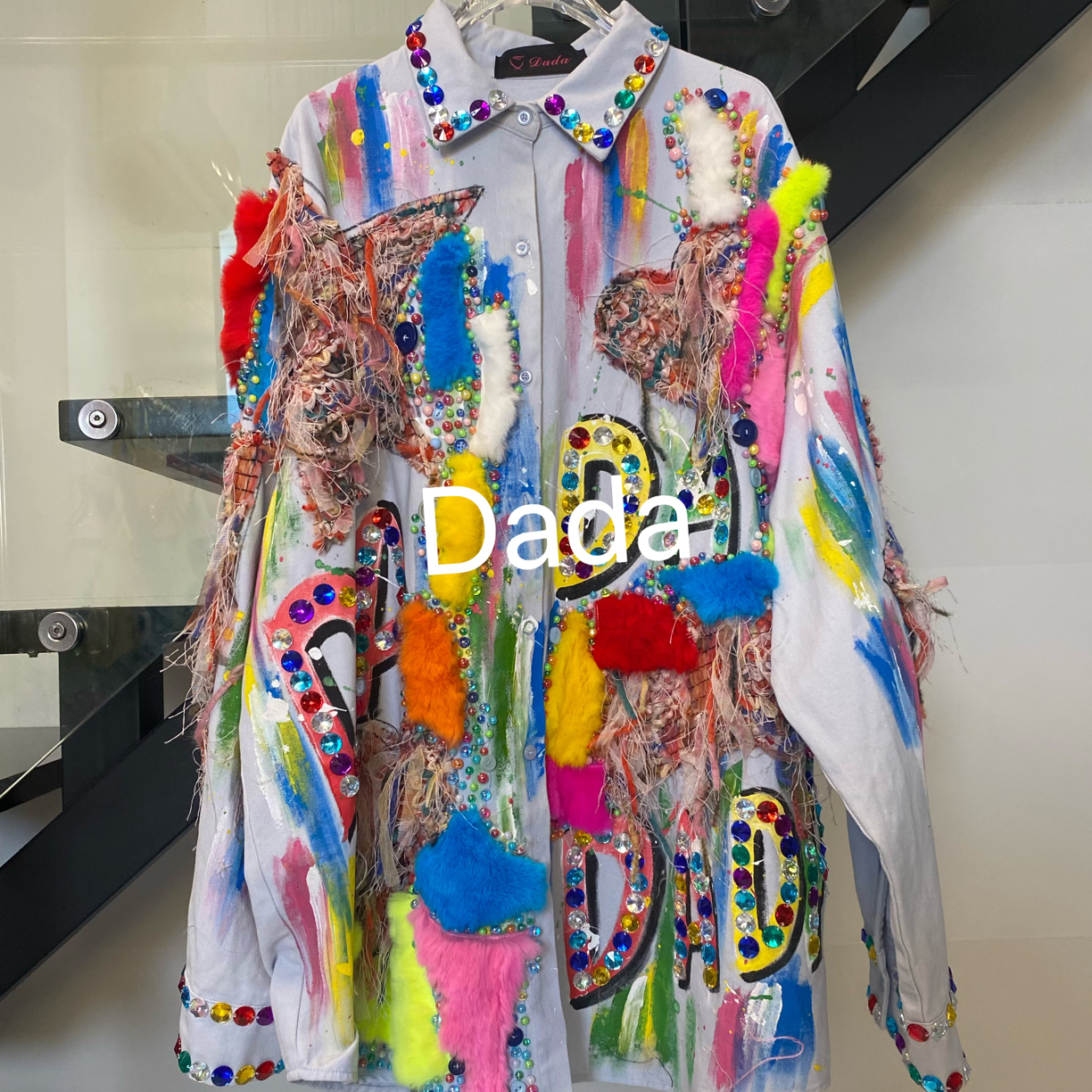 Dada设计款新款重工个性款休闲时尚百搭洋气宽松牛仔外套C15658