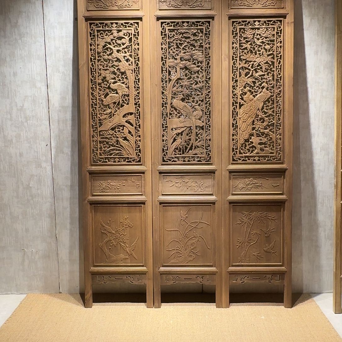 紫***来木（非红木类）3片仿旧