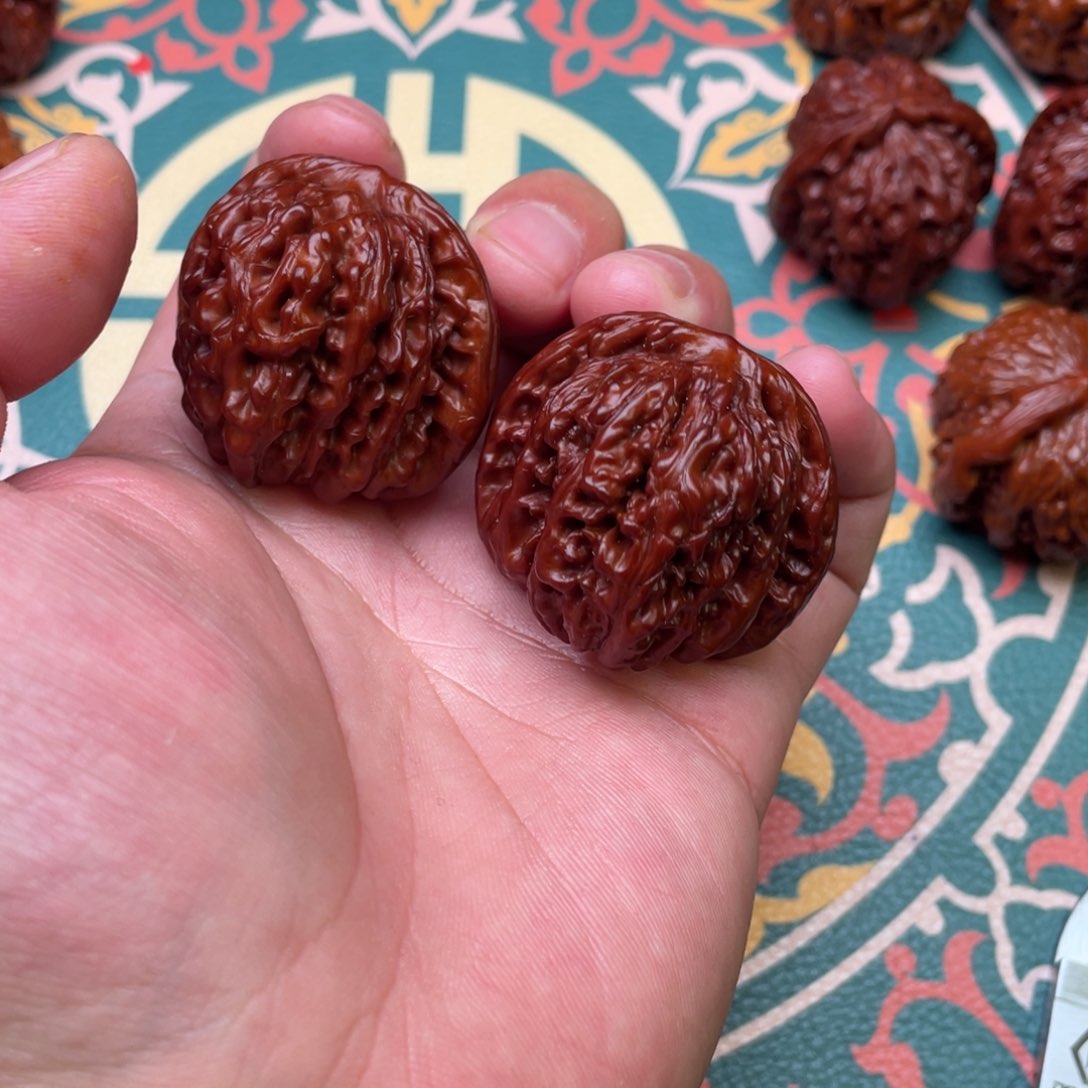 文玩核桃把件002四座楼