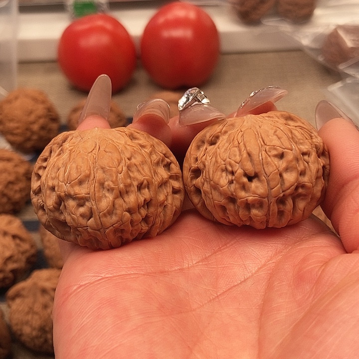 文玩核桃把件磨盘41全品15
