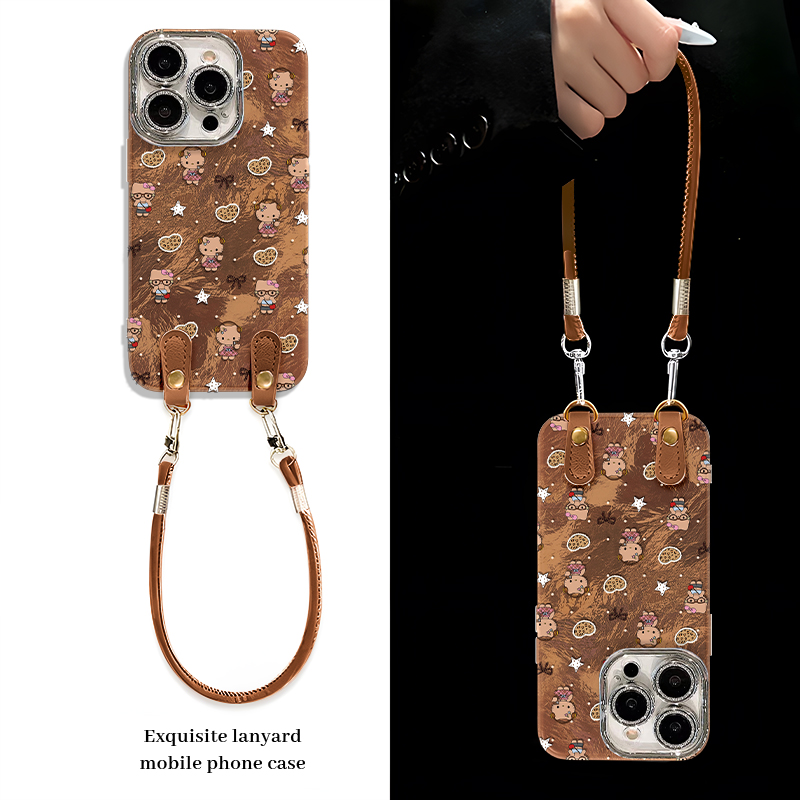 适用于苹果16可爱KT猫手机壳华为/oppo/vivo冰川纹网红流行女款