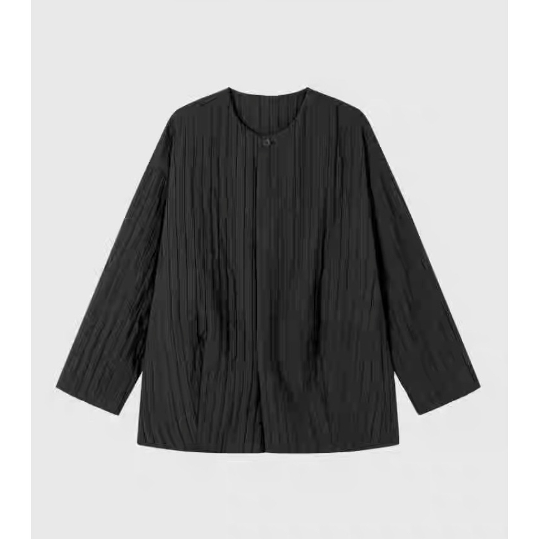 YIYI  202秋季新品  时尚百搭竖褶皱圆领外套