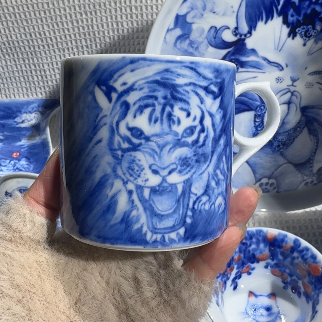 恍*景德镇陶瓷手绘马克杯