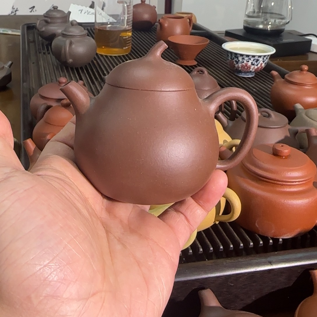 紫砂茶壶底槽清茄瓜