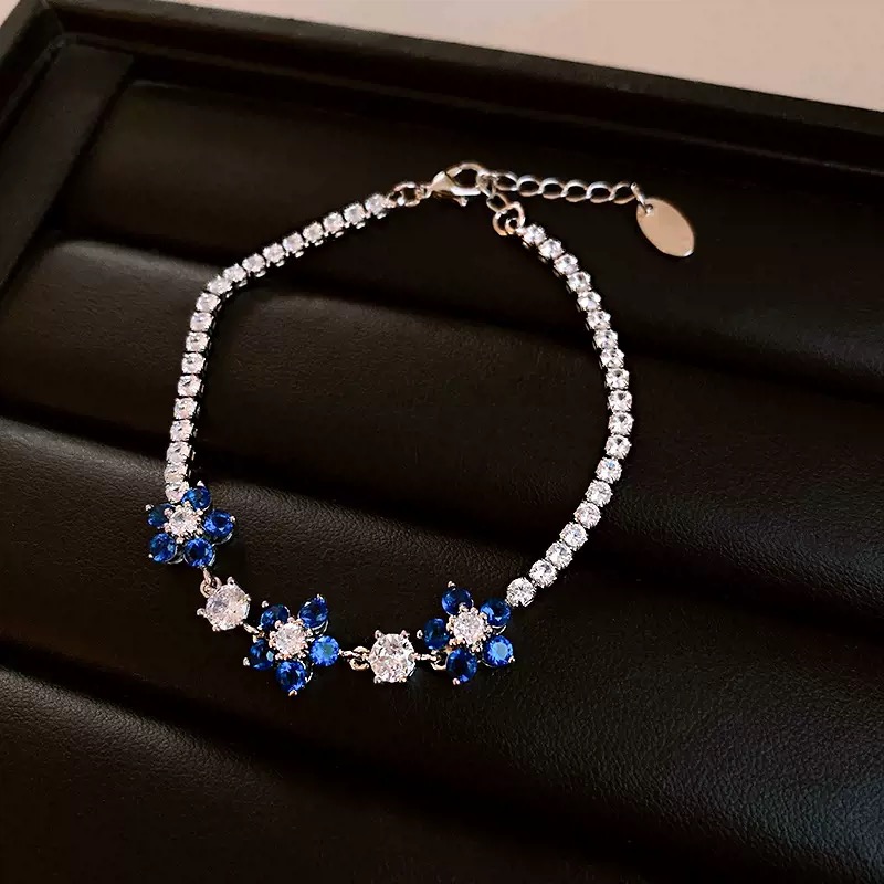 合金手链 四叶转转超仙清新百搭diy手链 可调节手腕大小