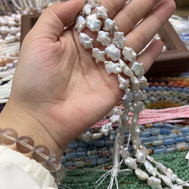 玛瑙/玉髓未镶嵌珠宝半成品一条五星巴洛克珍珠