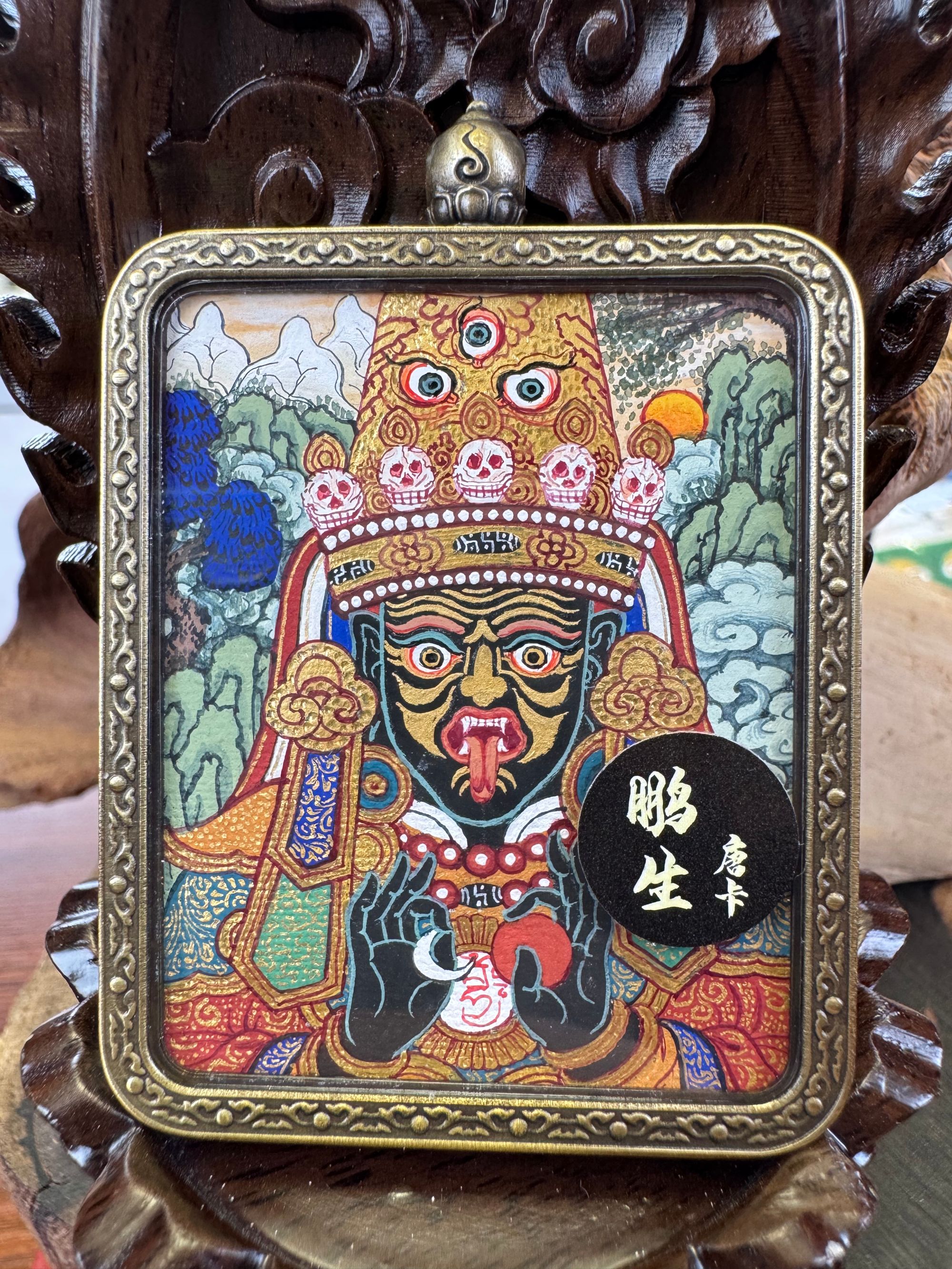 【生哥纯手绘唐卡】随身佩戴扎基拉姆 藏卡