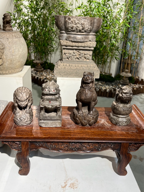 青石案头狮 石雕摆件链接