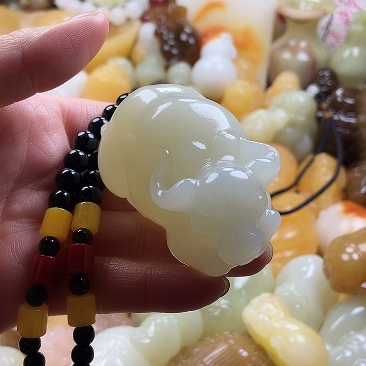 福***星完全开放手把件牛