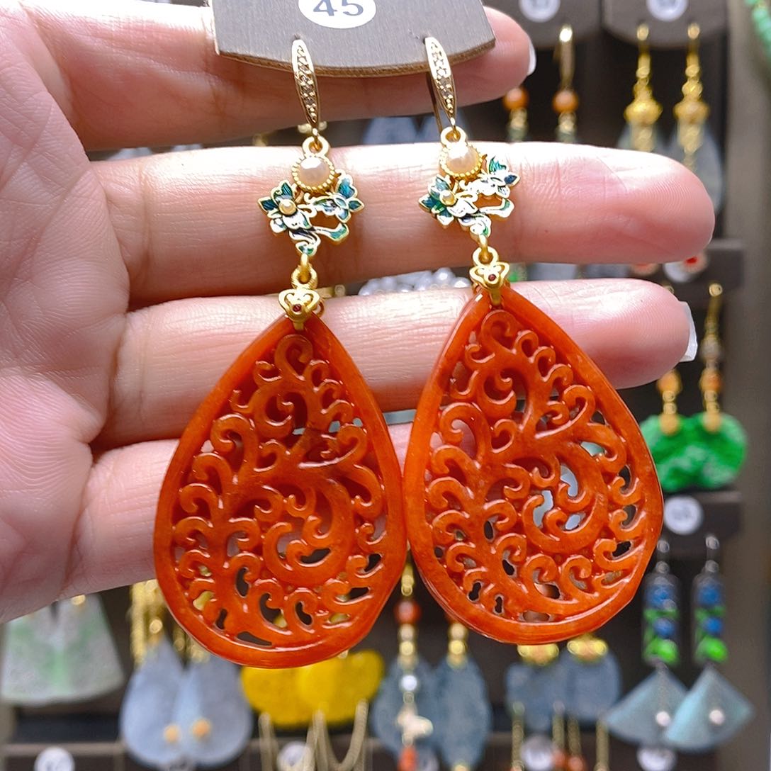 未镶嵌翡翠耳饰翡翠