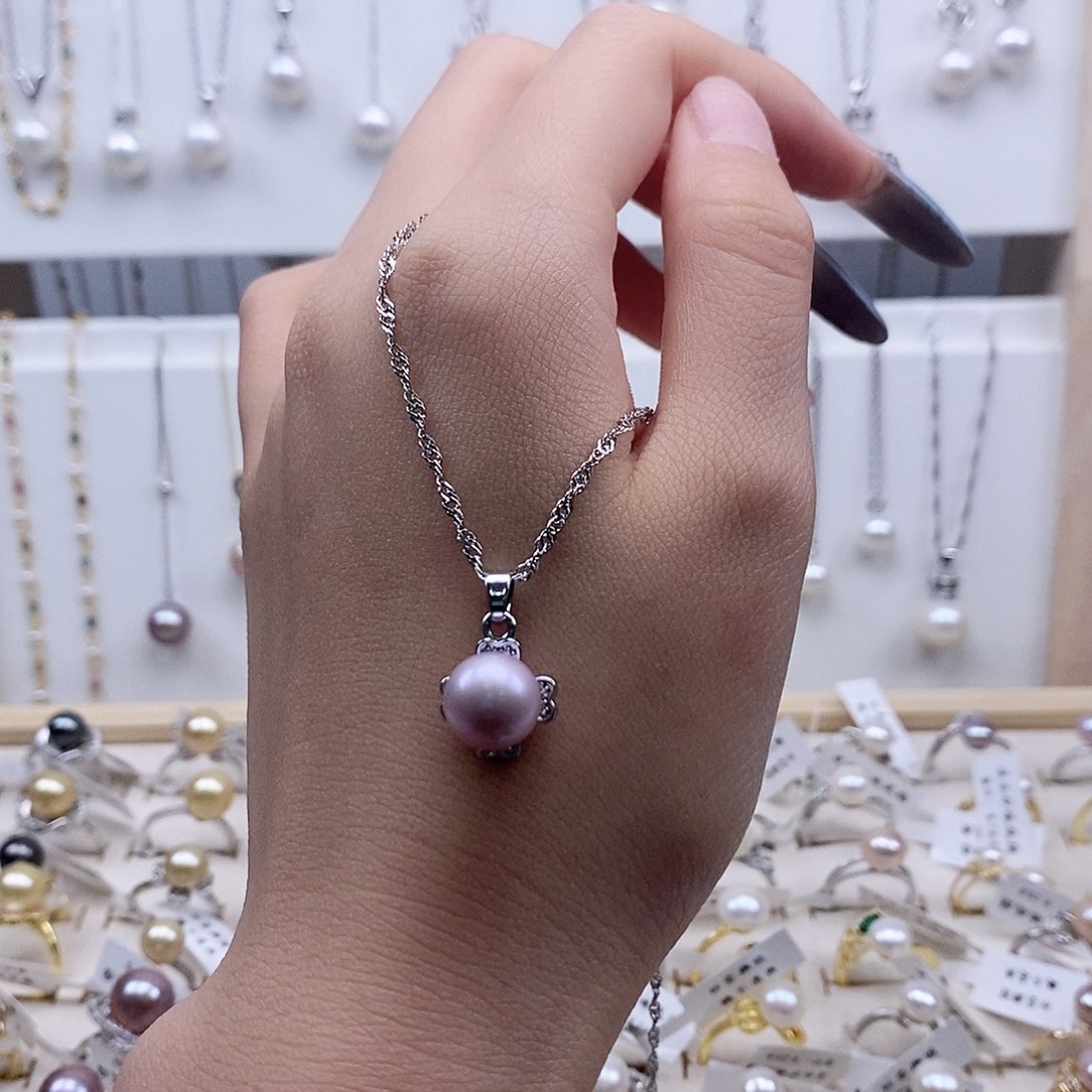 戒指银S925镶嵌淡水珍珠