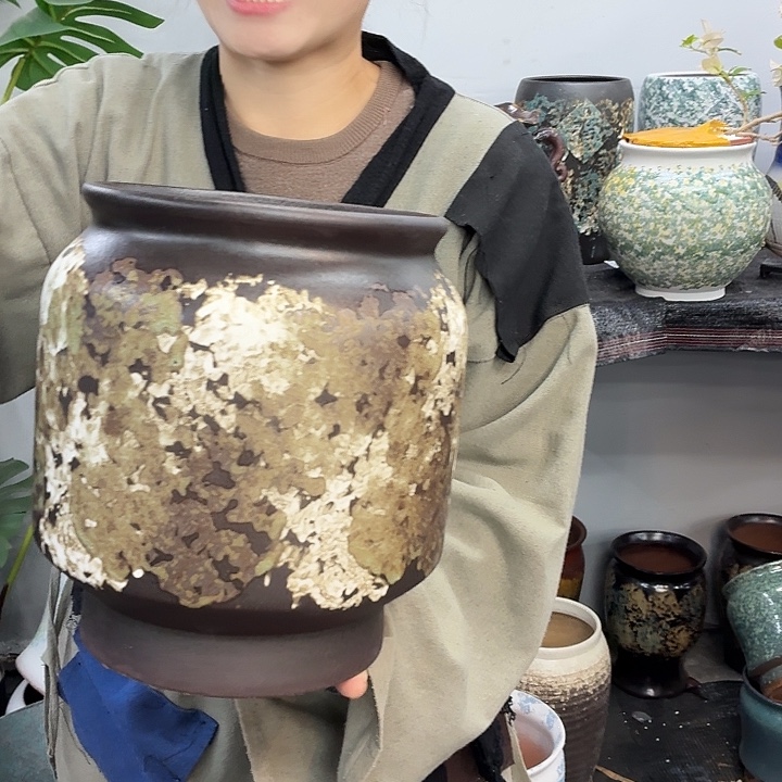 20×27 -粗陶花盆有孔-买买买