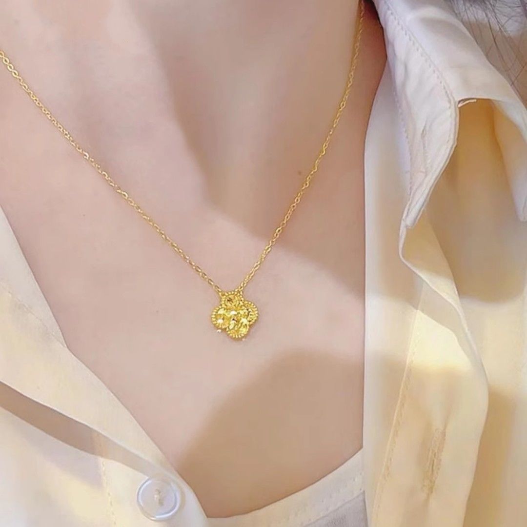 项链 R2004经典黄色小花项链