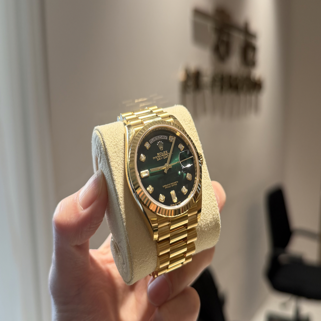 99新 Rolex/劳力士 一表一友/128238/烟熏绿/23年全套