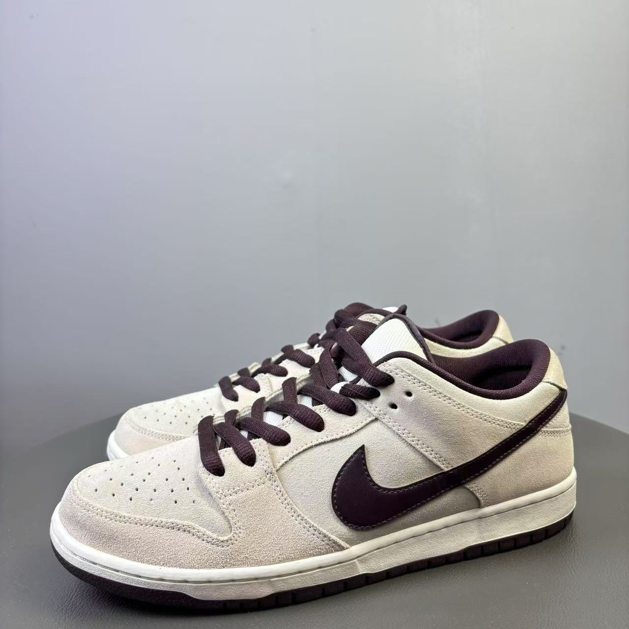 99新 NIKE/耐克 44码 Nike DunkSB 白棕板鞋 非原盒
