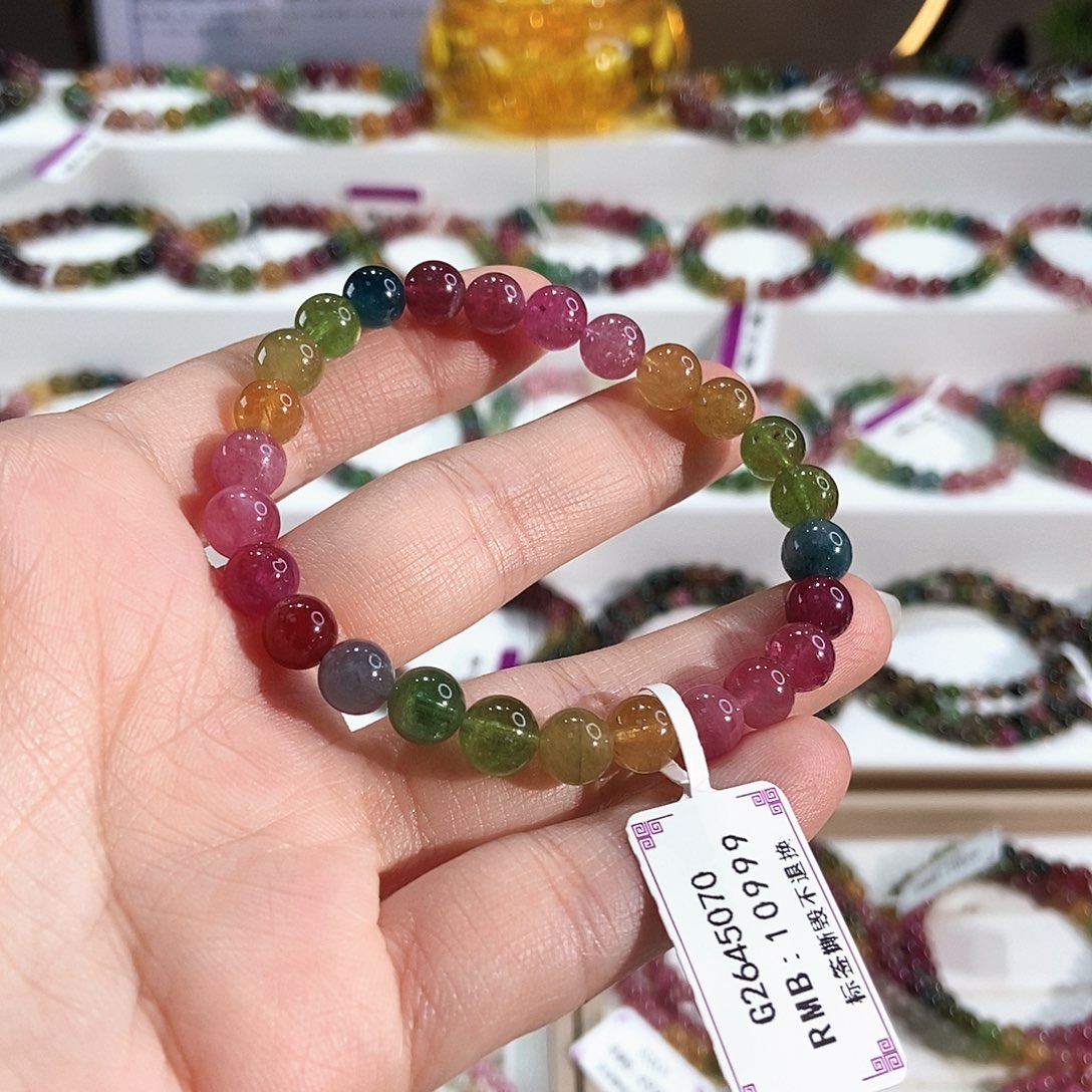 手链碧玺未镶嵌G2645070素圈颜色微差