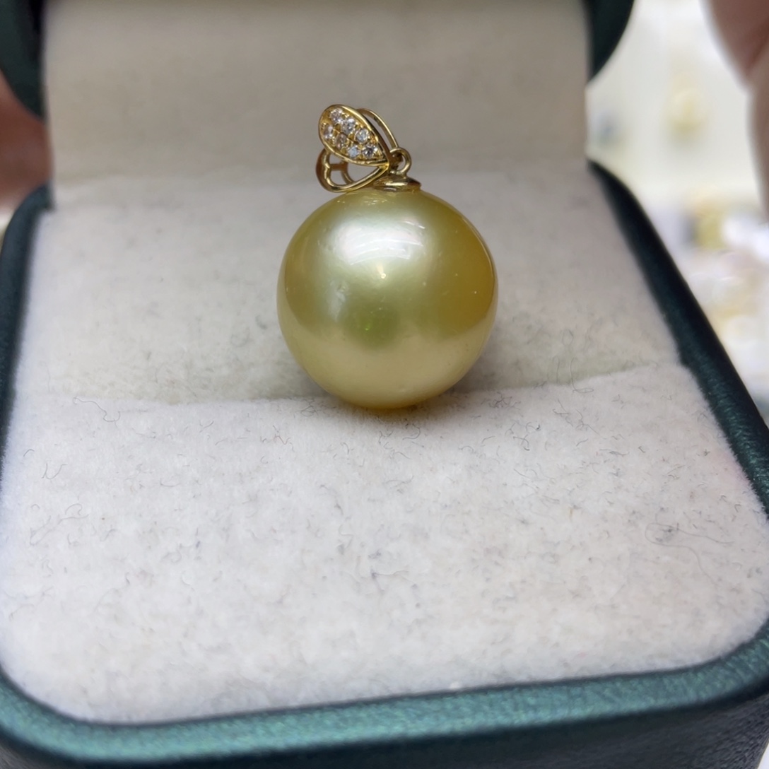 海水珍珠颈饰18K金镶嵌14-15