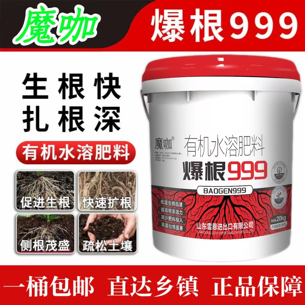 爆根王999生根壮苗水溶肥桶装正品农用冲施肥有机水溶肥料滴灌肥