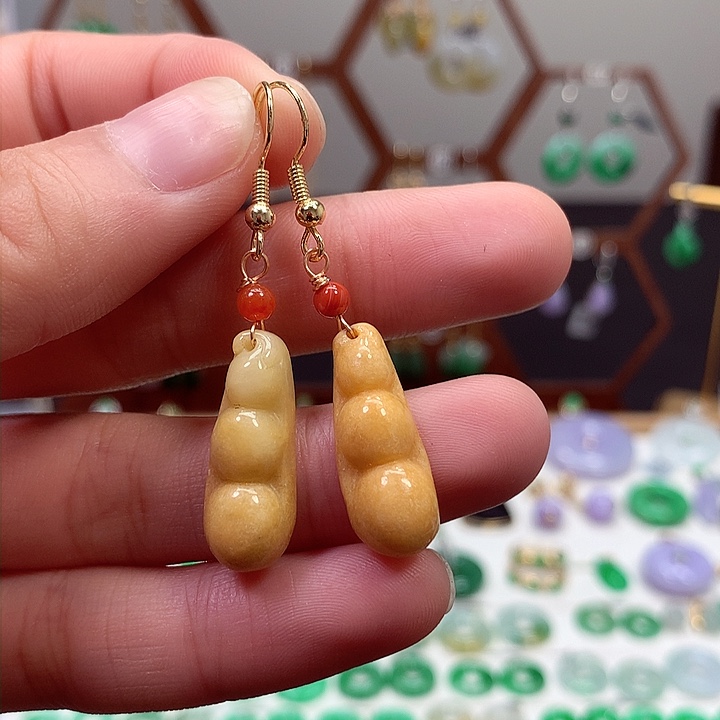 翡翠耳饰未镶嵌翡翠耳环