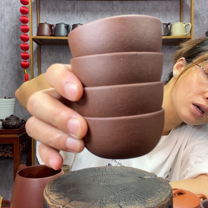 茶杯紫砂原矿紫砂杯