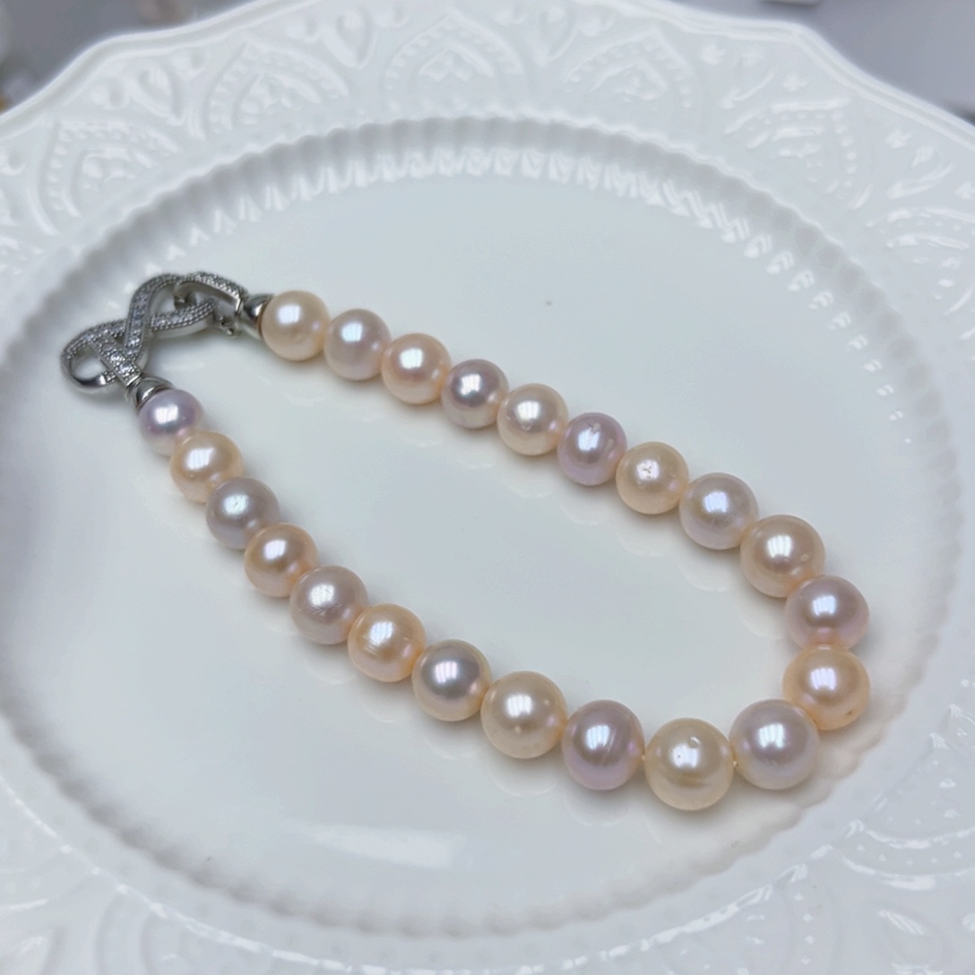 淡水珍珠手绳银S925镶嵌