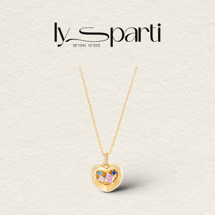 铜合金项链 缤纷克拉达之心项链 原创设计百搭项链简约爱心项链