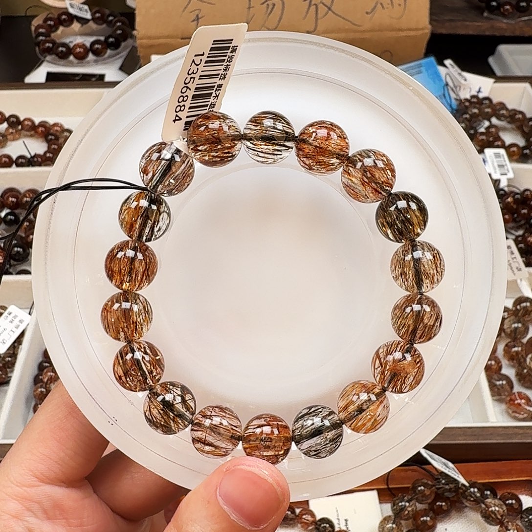 未镶嵌手链发晶天然水晶黑金超七直播间专属