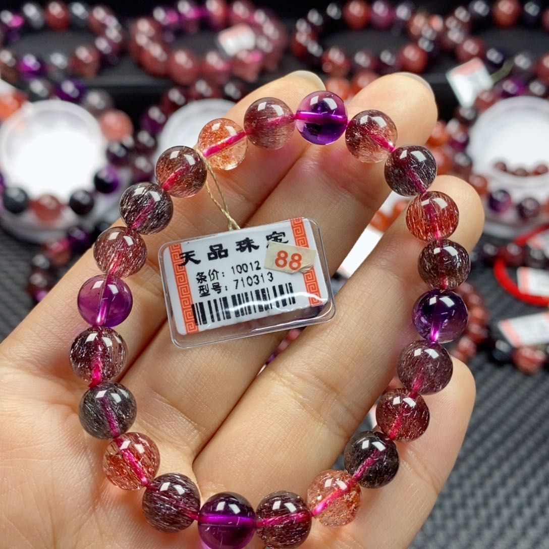 水晶超七手链：701313未镶嵌