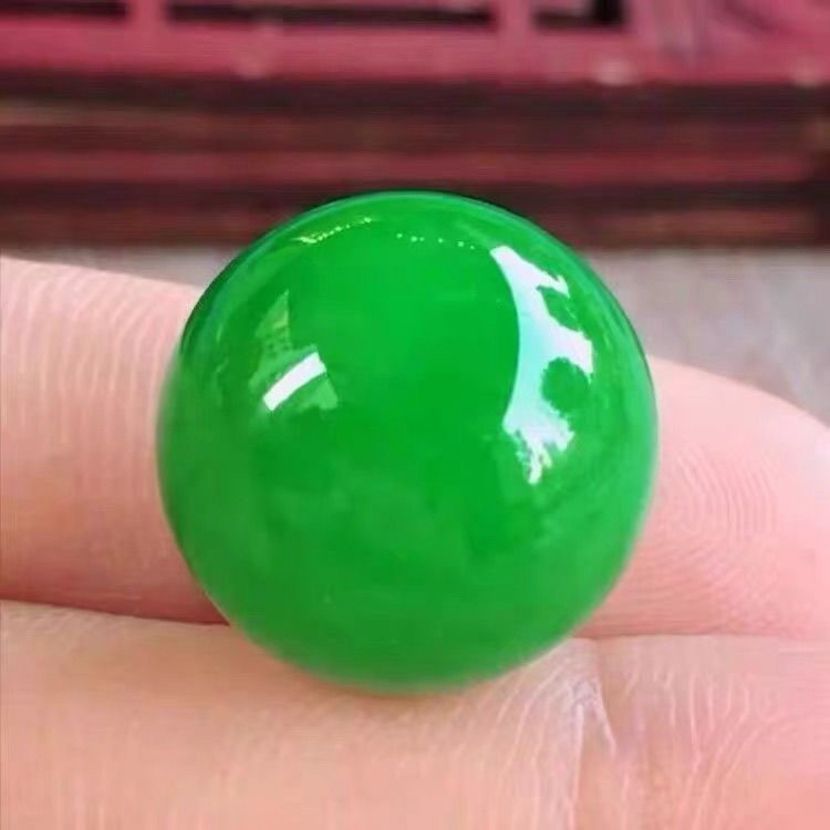 缅甸翡翠珠链珠子卡7mm