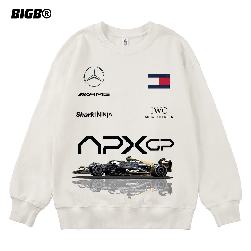 BIGBF1赛车服美式街头潮牌复古纯棉卫衣