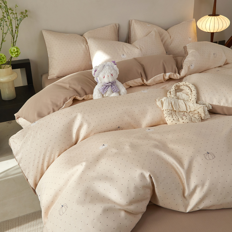 加厚四件套人字提花入冬家纺床上用品裸睡a类冬天磨毛柔软不掉色