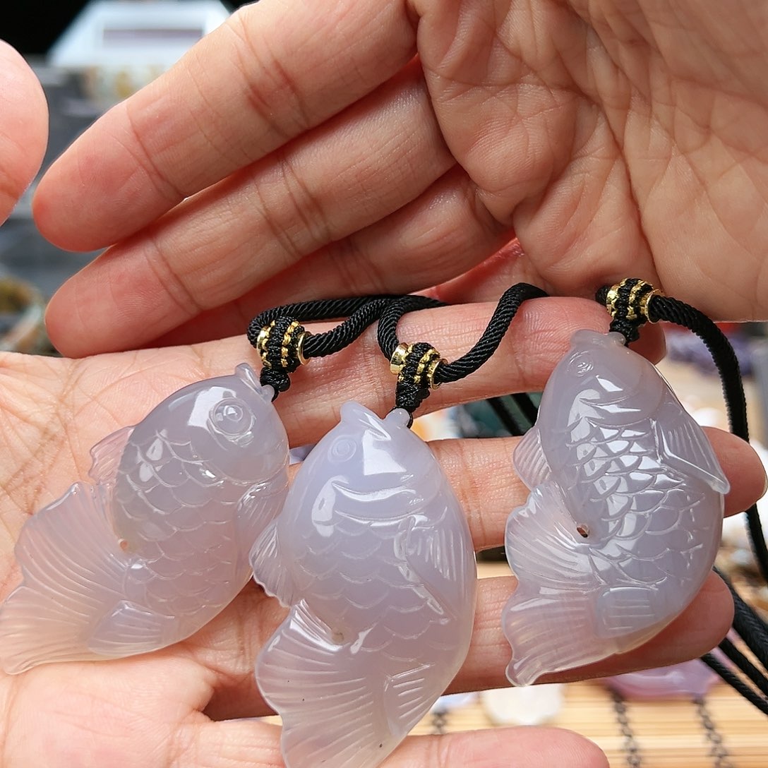 未镶嵌玛瑙/玉髓珠宝半成品随机3发一