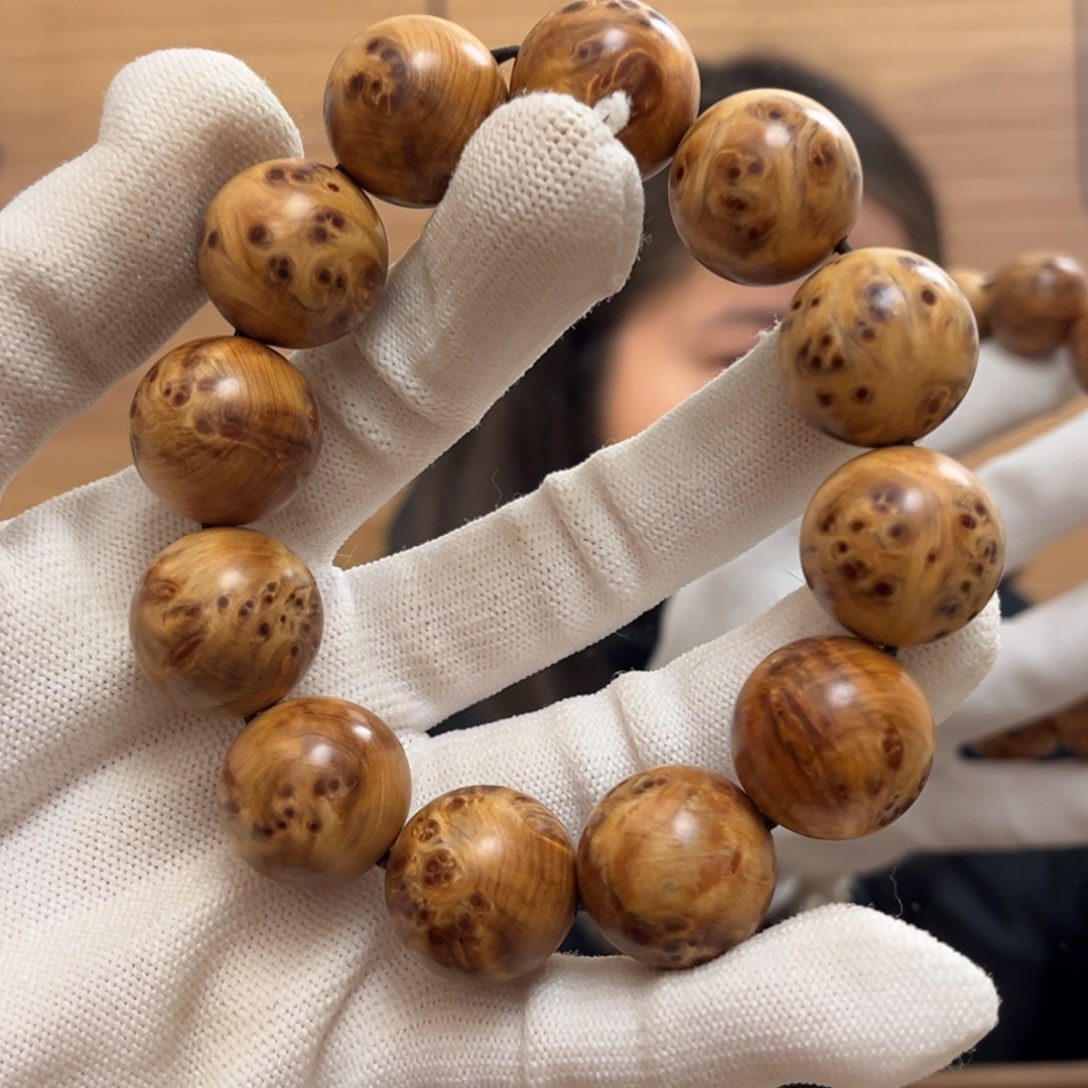 柏木（崖柏）手串/手链20陈化黑金瘤花61.5清香药香