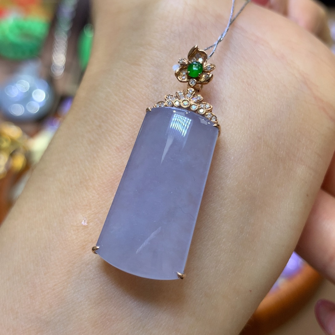 【闪购商品】翡翠18K金镶嵌颈饰 翡翠