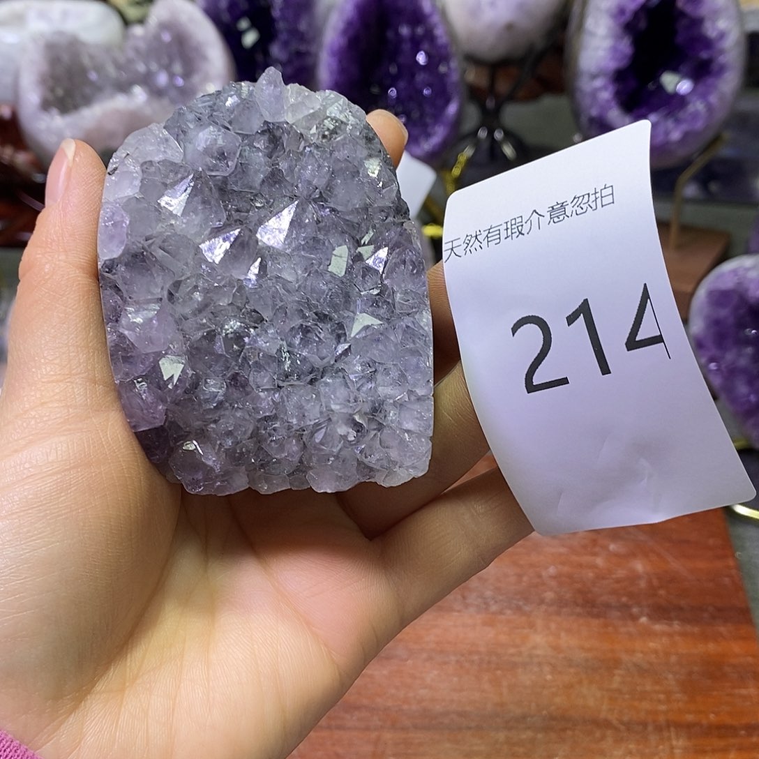 未镶嵌紫晶珠宝半成品