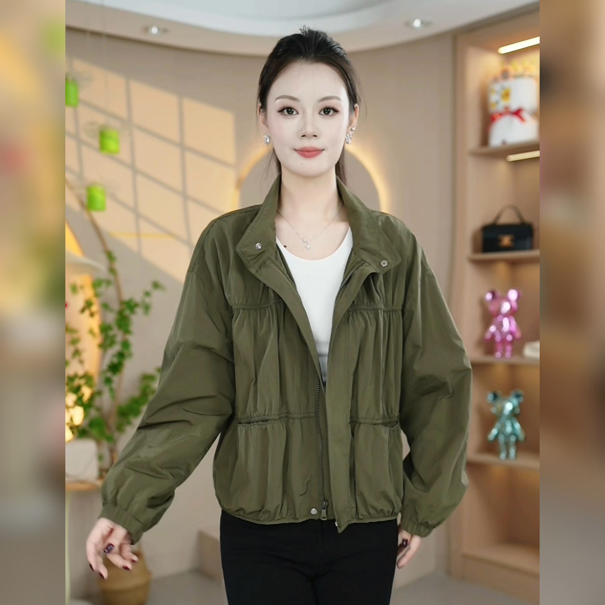 2025秋季新款洋气女士显瘦百搭时尚休闲韩版减龄短款宽松外套