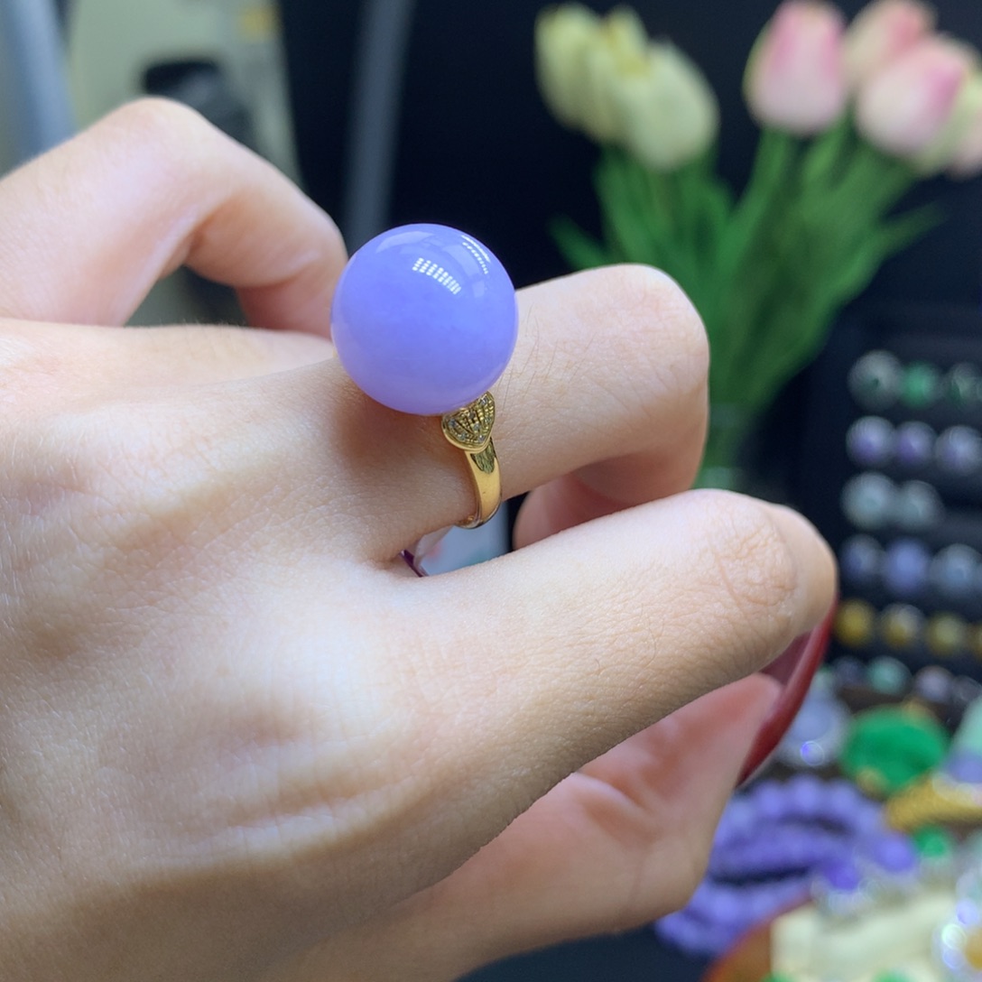 翡翠颈饰18K金镶嵌天然