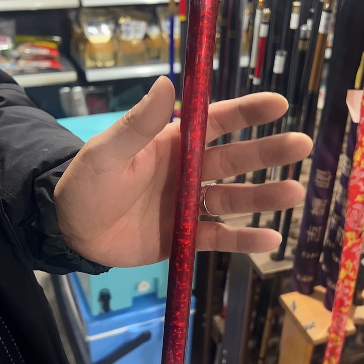 3.9米红色鱼竿送缠把带
