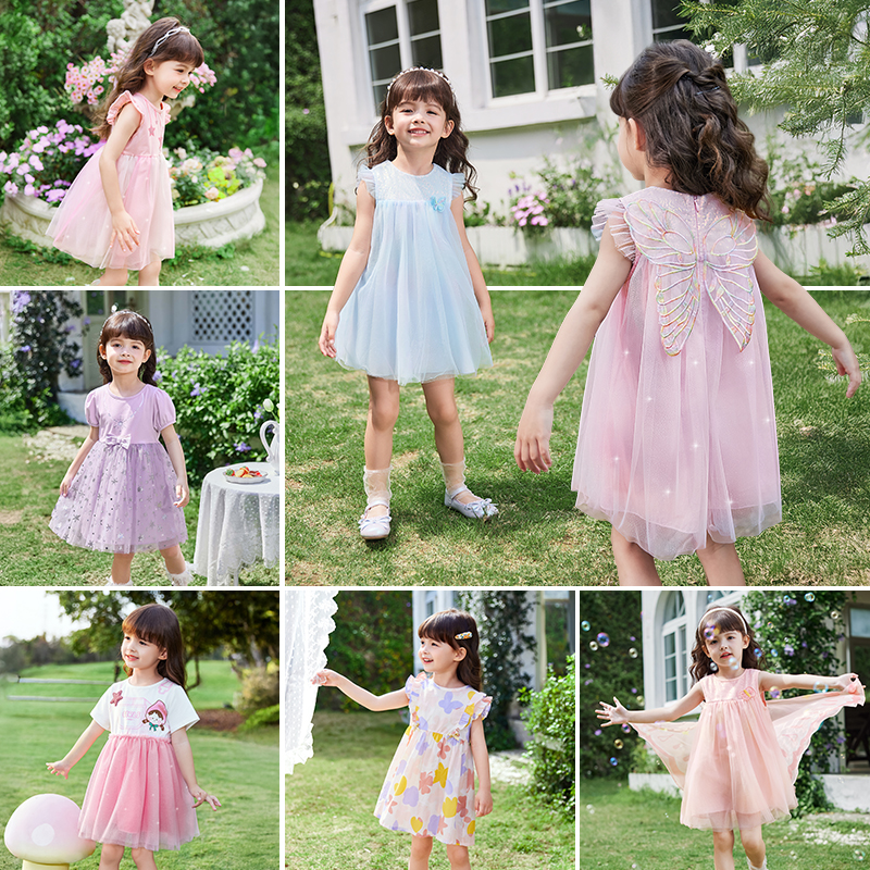 【双11捡漏-秋冬礼服裙】杰里贝比女童夏季连衣裙甜美 JQG42859-ZH