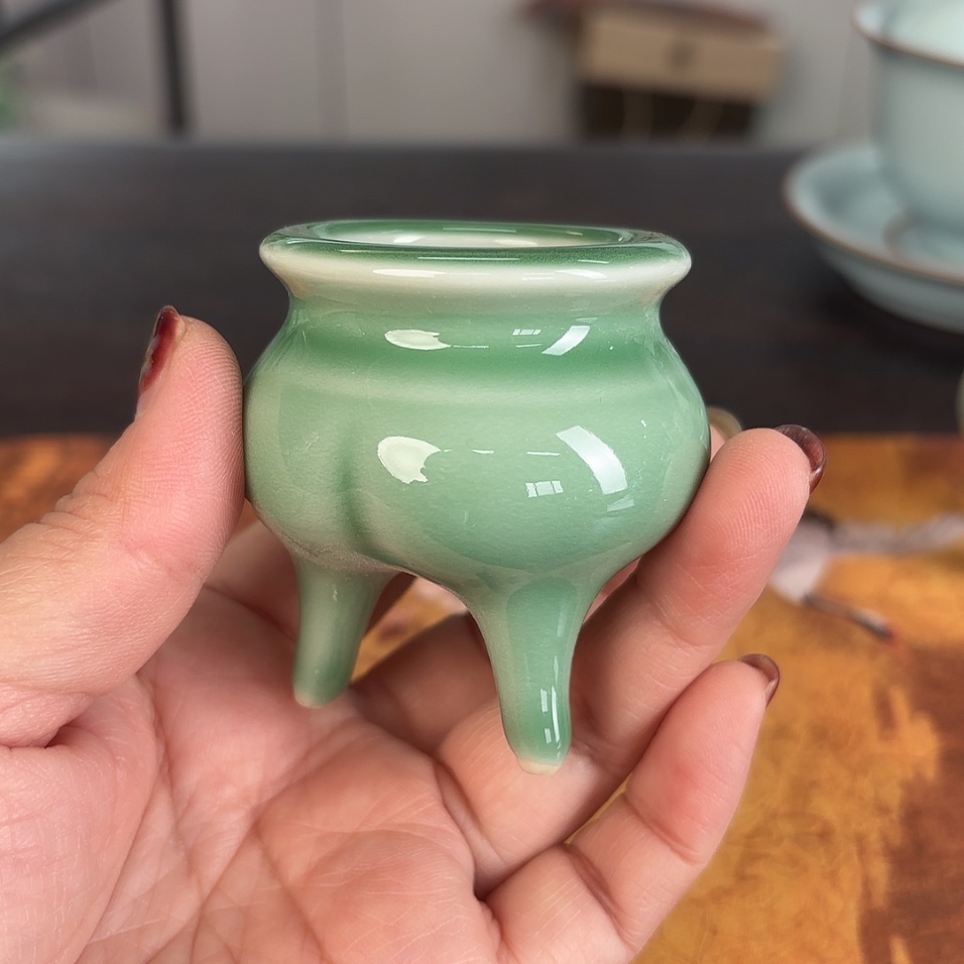 龙泉云间青瓷小米茶器