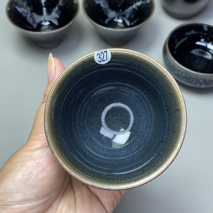 茶盏建窑建盏磨底柴烧主人杯微瑕