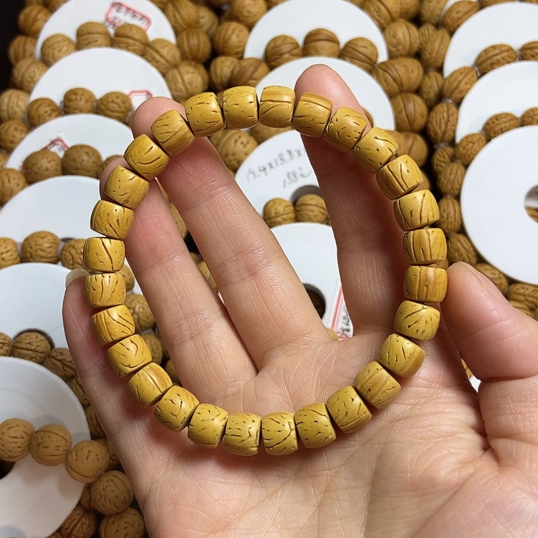 手串桃核桃核手串直切