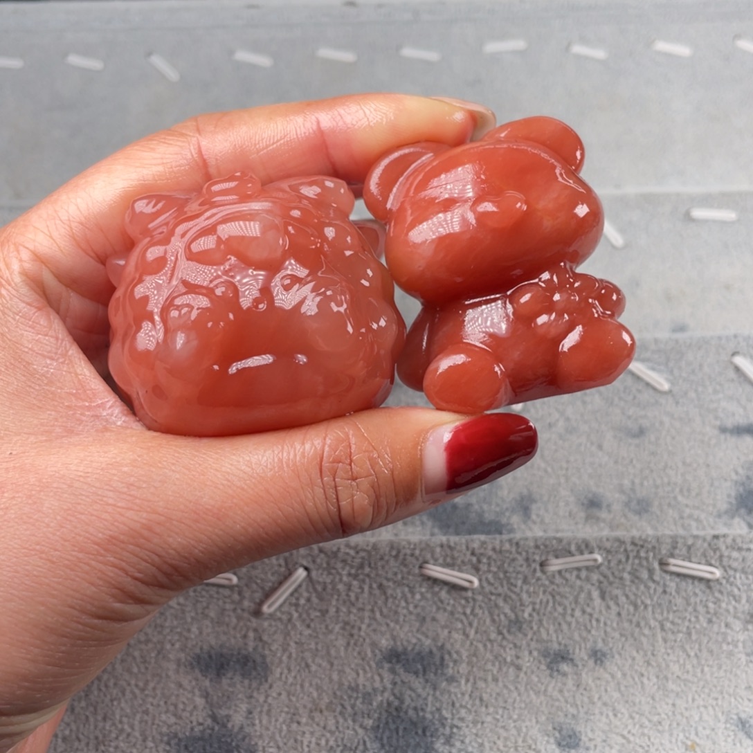 粉嘟嘟羊小熊小摆件