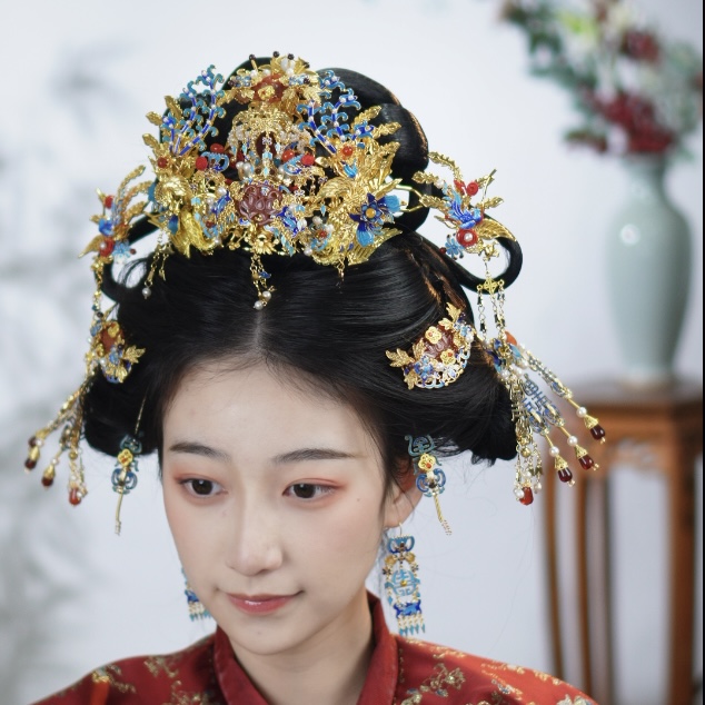 稷氏小筑 锦绣华 原创手工古风发冠