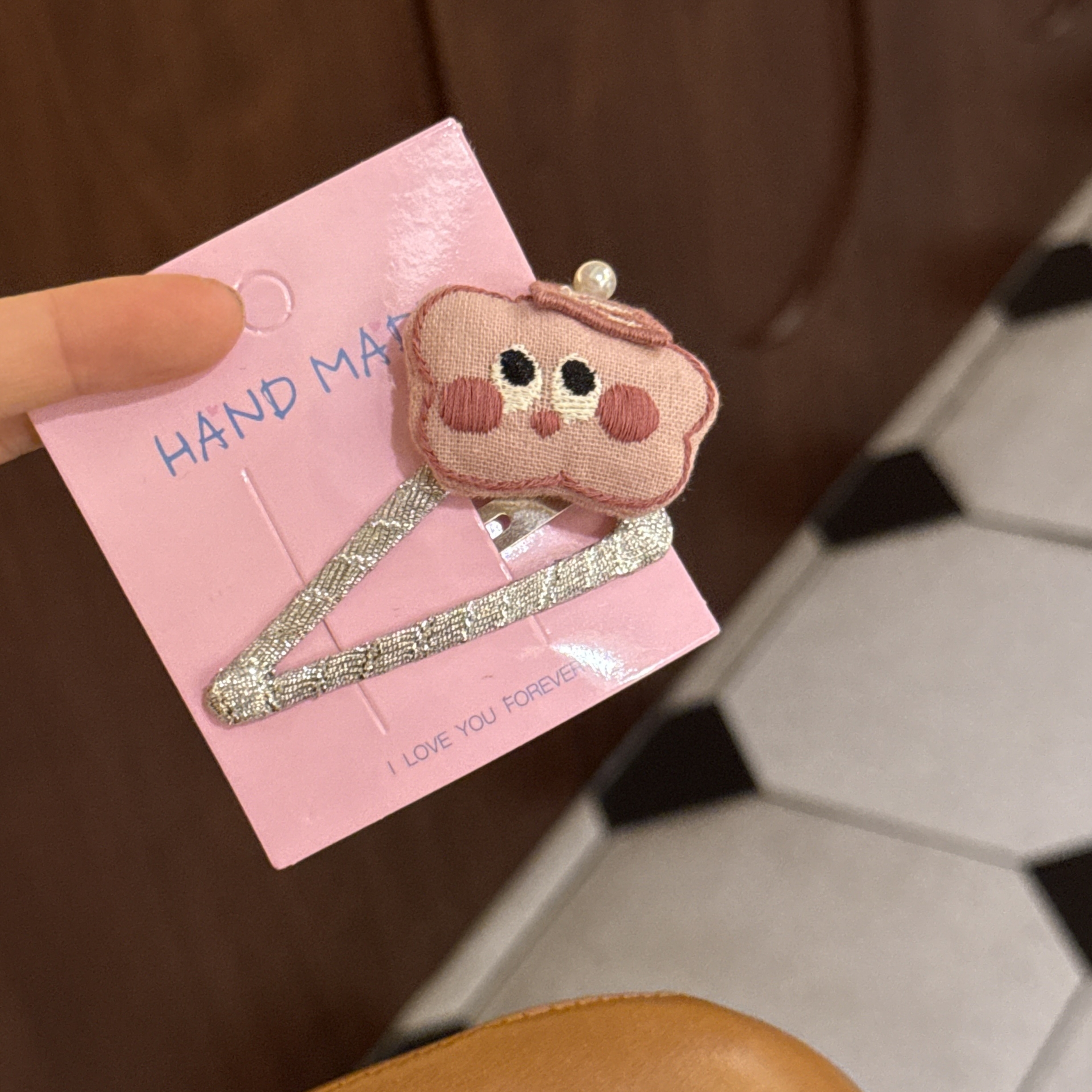 9089云朵三角形掰掰夹发夹（手工微瑕介意勿拍）