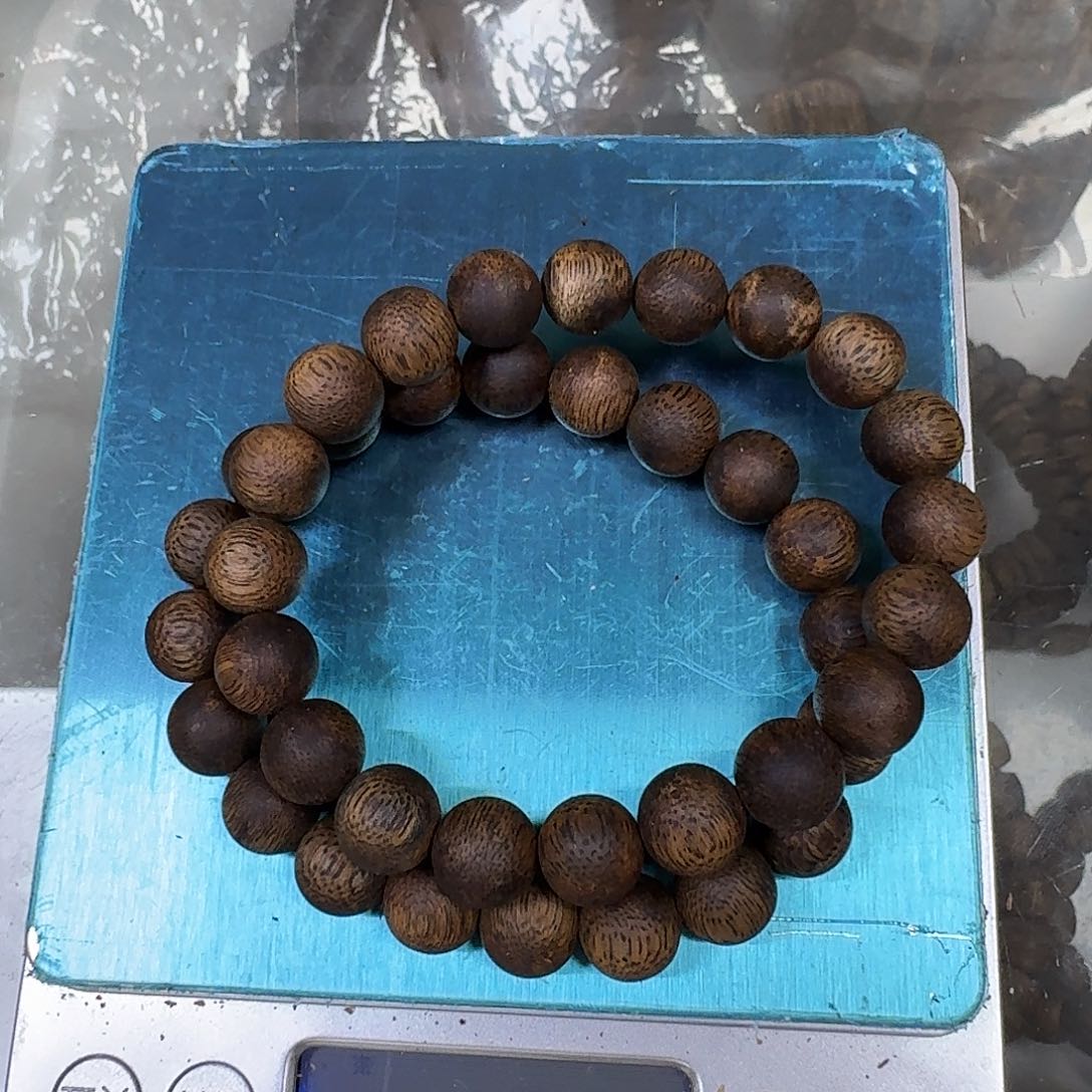 手串沉香木白奇楠虫漏老料1.0mm多样性发一串